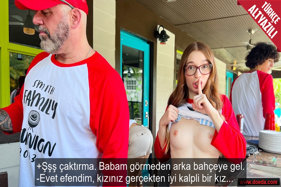 Liseli Kızıl Saçlı Kız Babasının Evinde Bile Seks Partnerini  